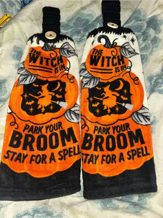 Witch Halloween Hanging Towel Set