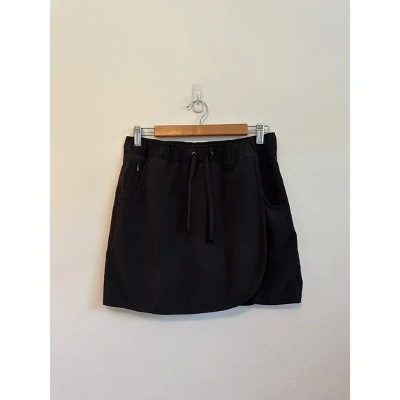 Patagonia Black Active Hiking Skort with Drawstring Elastic Waist | Size Small