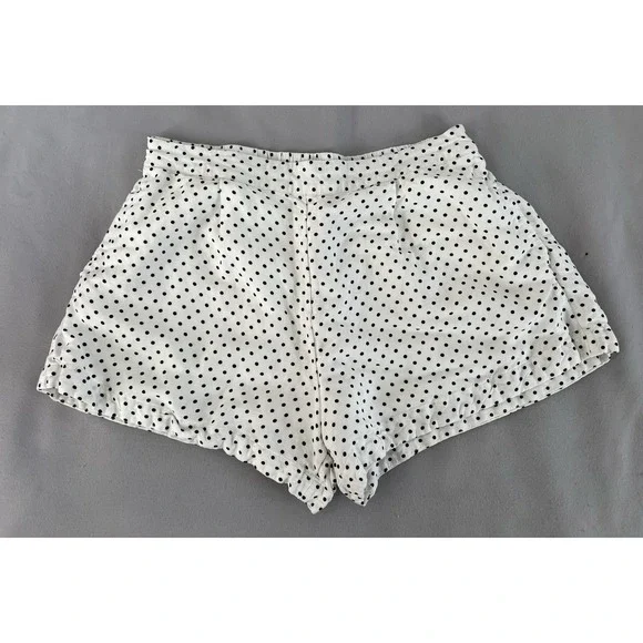 Kate Spade Women's Mini‎ Polka Dot Linen Flared High Rise Shorts Medium