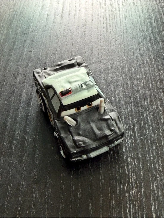 DISNEY PIXAR CARS MINI APB SHERIFF- LOOSE- EUC DIE CAST