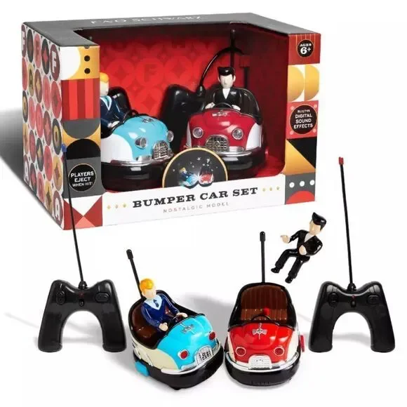 FAO Schwarz 2-Pack Bumper Cars – Dual Remote‎ Control Vehicles for Boys & Girls
