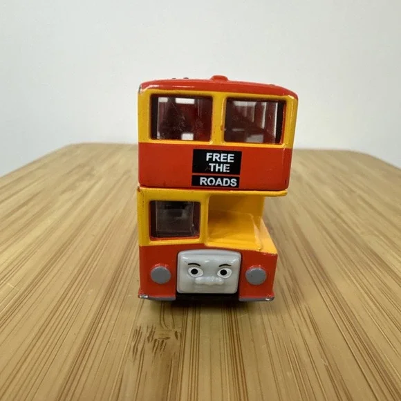 Red‎ Bulgy Thomas the Train Railway Bus Double Decker Tank Engine Friends