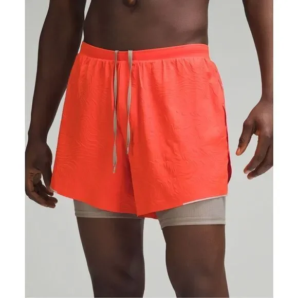 Lululemon Fast And Free Shorts‎ size S 5” Airflow Orange