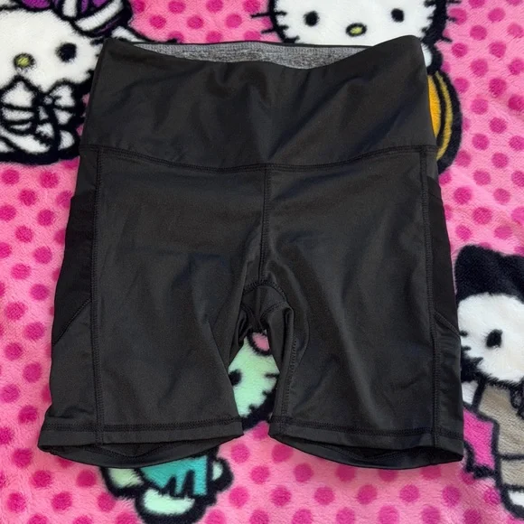 Black High-Waisted Biker Shorts