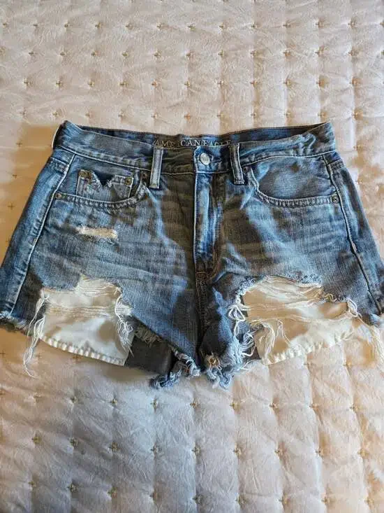 American Eagle Outfitters Vintage Hi-Rise Festival Cut Off Jean Shorts Size 8
