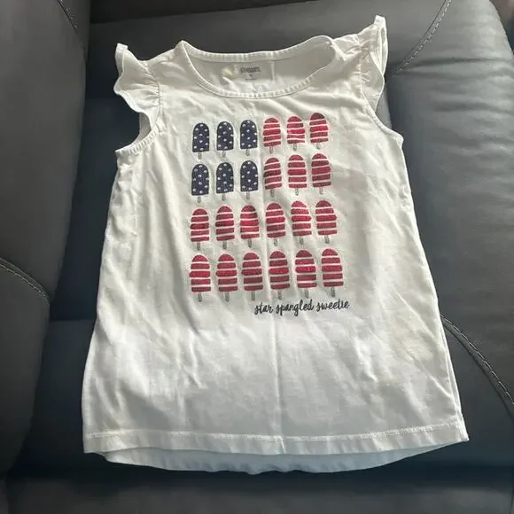 Girls Gymboree Patriotic Popsicle Top Size 10