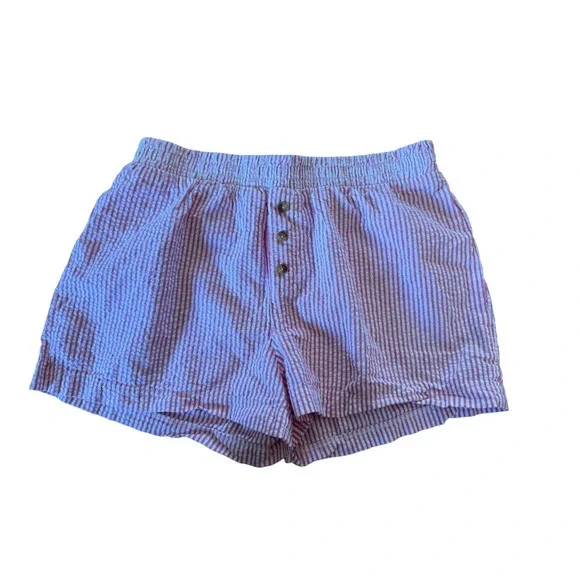 Urban Renewal pink and white striped‎ shorts