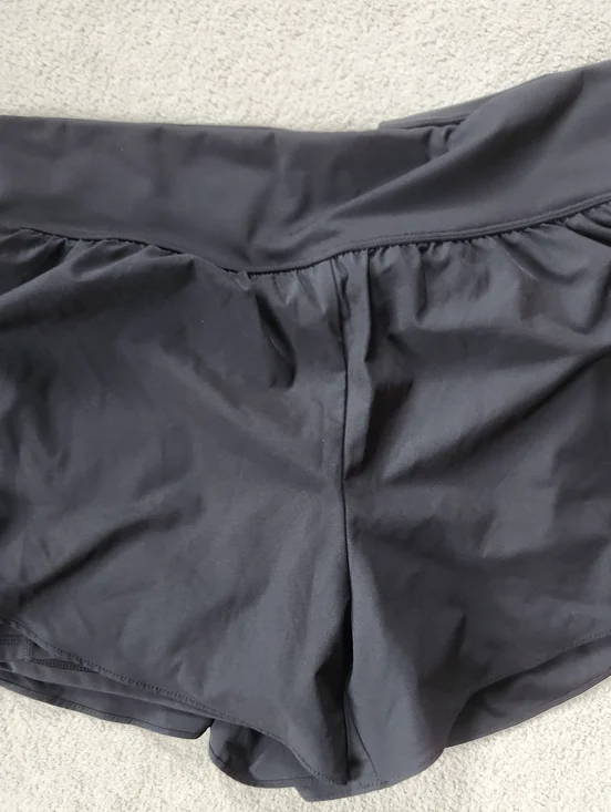 Halara Large Black Shorts with Biker Shorts inside -
