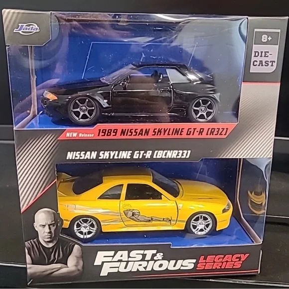 New JADA TOYS Fast & Furious NISSAN SKYLINE GTR R32 & R33 Legacy Series