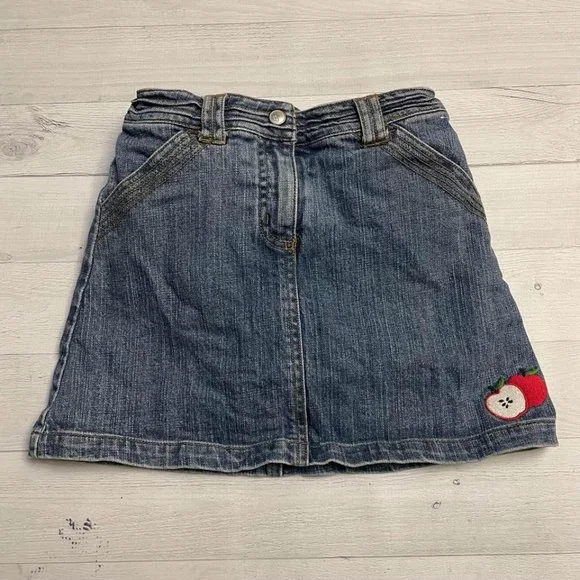 Gymboree‎ girls apple denim skort 8