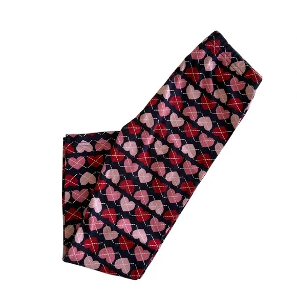 GYMBOREE Heart Navy Pink Red Girls Leggings,‎ 6