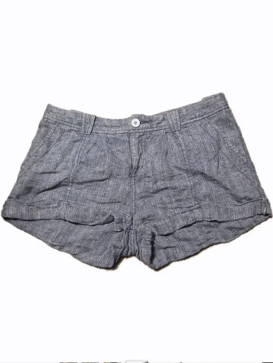 Free People Linen Shorts Women's 2 Roll Cuff Soft Girl Clean Girl