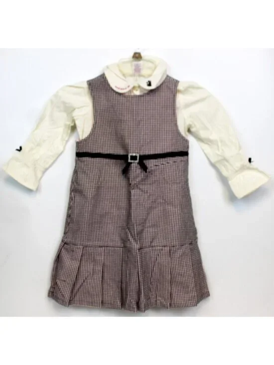 2004 Gymboree City Sidewalk sz 4 Dress Shirt Pink black Houndstooth Jumper Butto