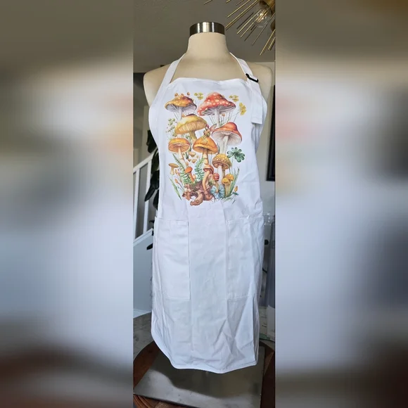 Avery Lane Gifts Mushroom Fairycore Apron And Tea Towel Set Of 2 New With‎ Tags