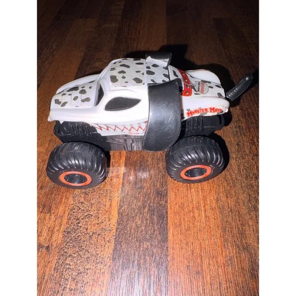 Monster Jam Monster Mutt Dalmatian Toy Truck White Black Spots