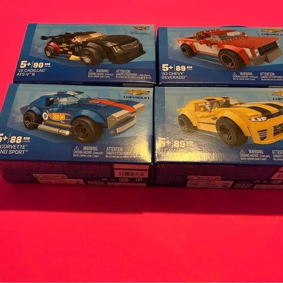 Kids Toy Car Set‎ - Blue, Red, Yellow