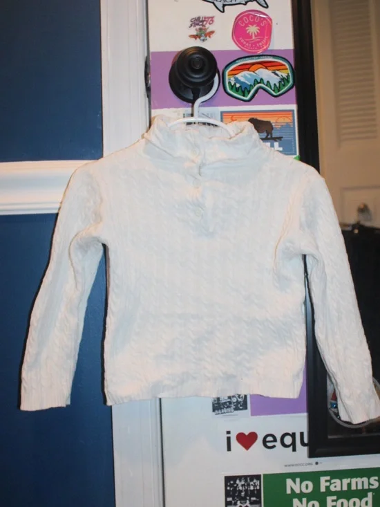 Gymboree Toddler Girls Cream White Cable Knit Sweater 2T