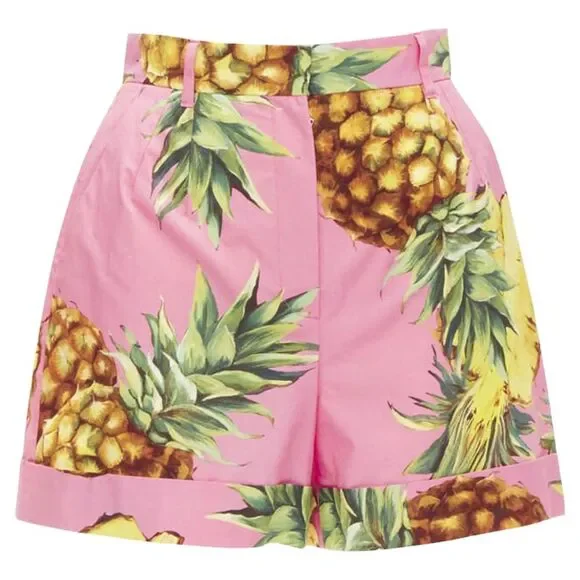 Dolce Gabbana Pineapple Print Shorts