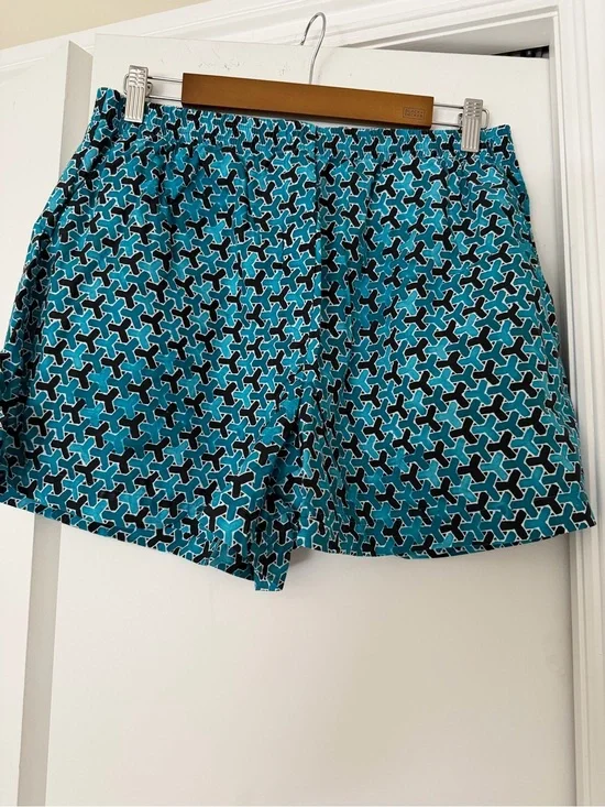 Banana Republic Teal and Black Geometric Women's Shorts