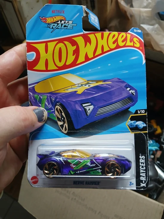 Hot Wheels Nerve Hammer, a 1:64 scale die-cast car from the X-Raycers series.