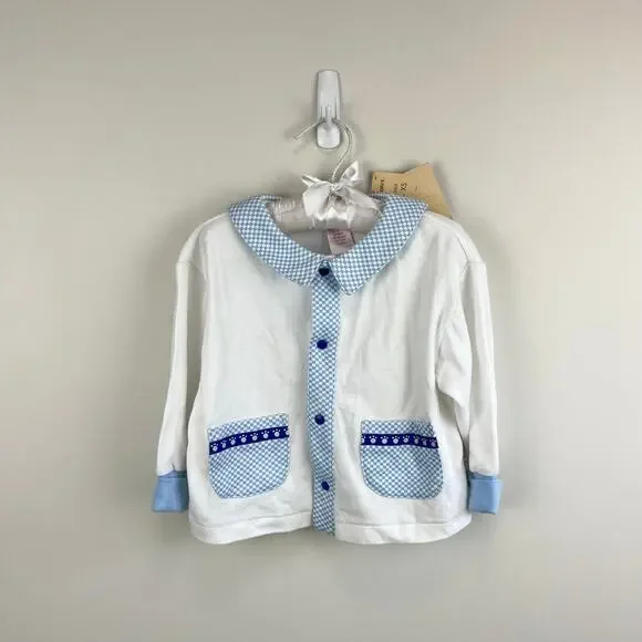 Vintage Gymboree Polar Bear Paw Print Cardigan XS 9-18 Months NWT