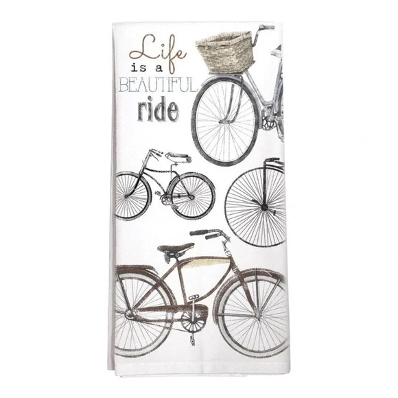 Montgomery Street Designs Bicycle Print Kitchen Flour Sack Towel