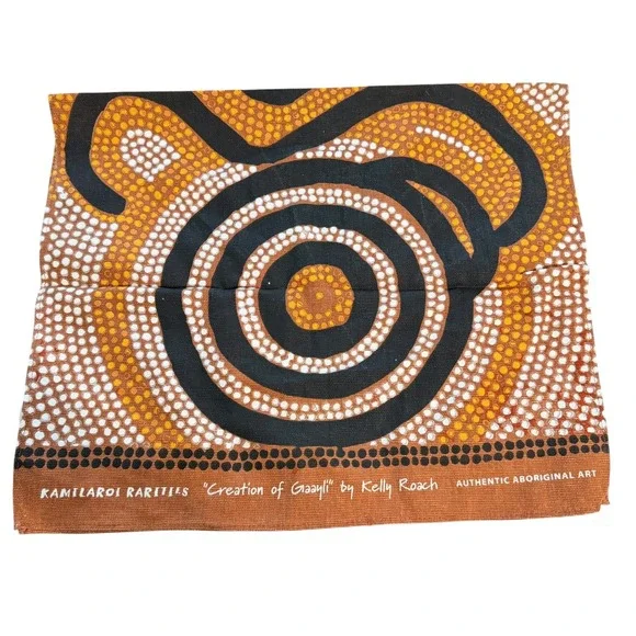 Kamilaroi Rarities Creation of Gaayli Kelly Roach Aboriginal Art Tea Towel Cottn