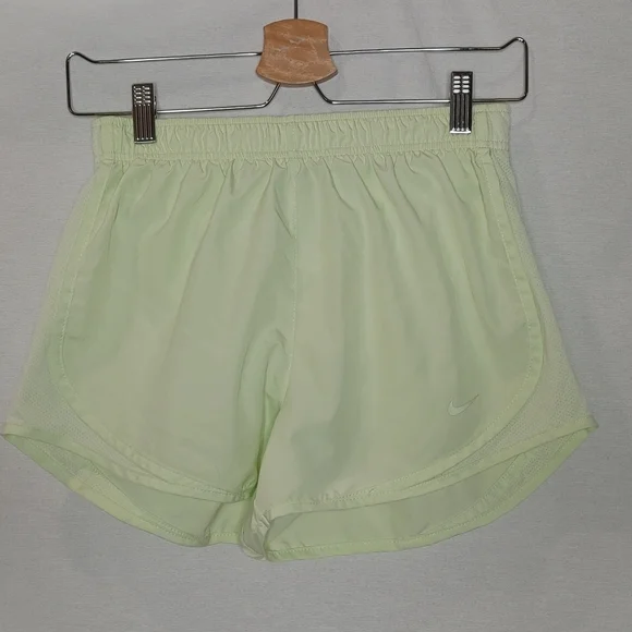 Nike Tempo Shorts Women's Brief Lined Running Shorts Light Yellow Small S CU8890