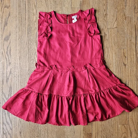 NWT! Gymboree Red ruffle shoulder dress girls size 10
