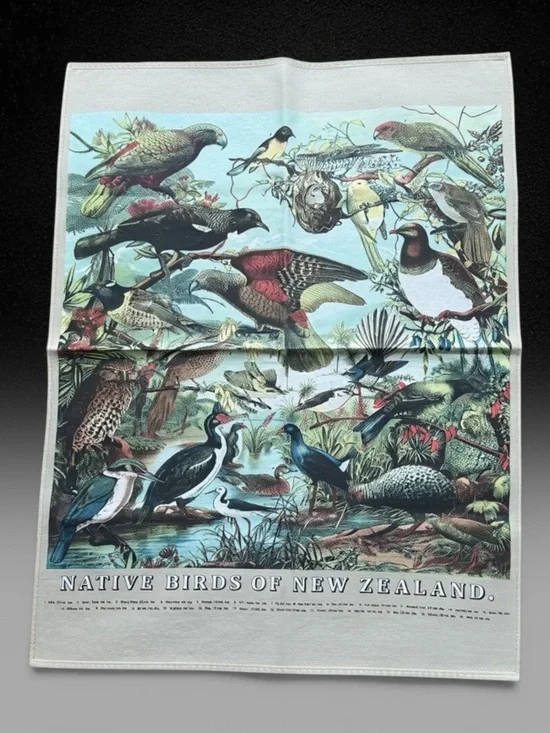 Prestige Native Birds of New Zealand Tea Towel