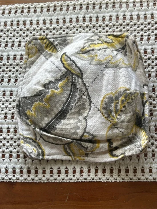 Bowl Cozy Set of 2 Hot  Cold Kitchen Linens Handmade Gray Yellow Green Black
