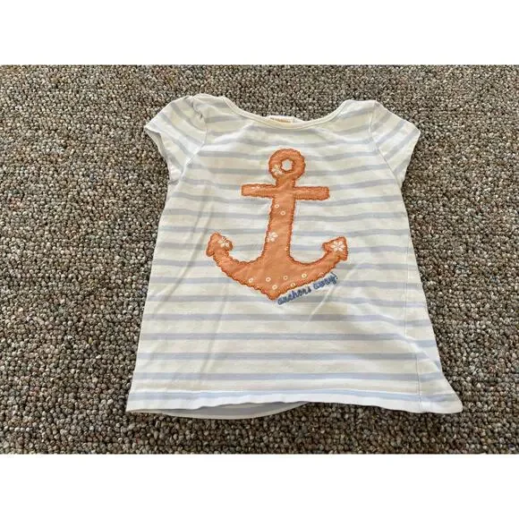 Gymboree‎ Girls Striped Anchor Top 12-18M