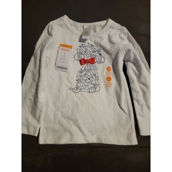 Gymboree mod about orange dog top size 2t nwt‎