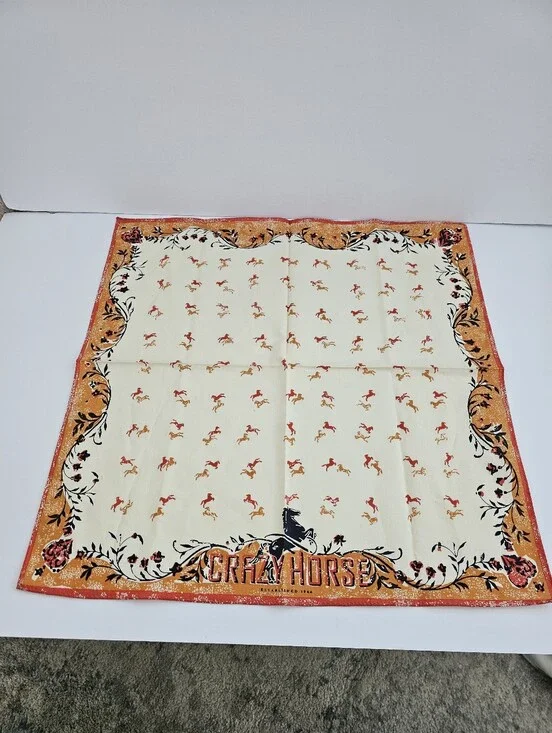 Vintage Crazy Horse Saloon Nevada City CA Souvenir Cloth Napkin – 18