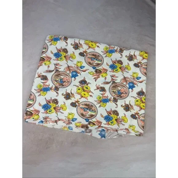 Vintage 1970s Polyester Knit Fabric 50x60” Mod MCM Groovy