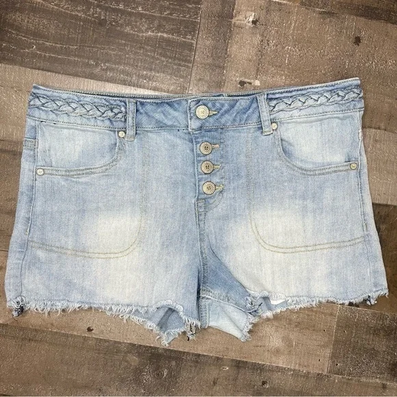 Altar’d State Raw Hem Button Fly Jean Short size 29