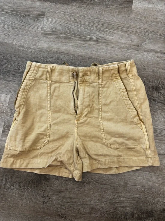 Faherty Tan High-Waist Utility Shorts Size 27 Tan Shorts Stretch Surplus Short