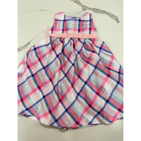Gymboree Girls Pink‎ Plaid Dress Size 3T Sleeveless Party Holiday Cute