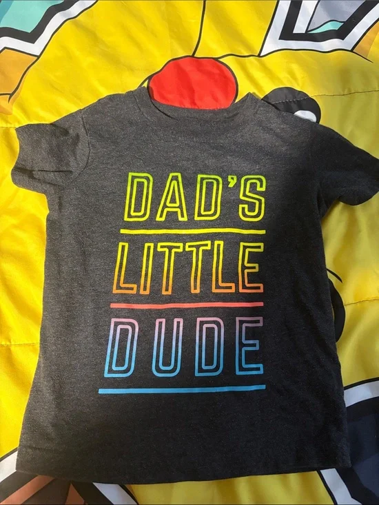 Gymboree Black Tee with Neon Gradient 
