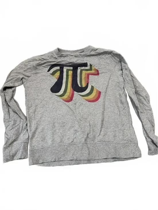 Gymboree Kids Large Gray Long Sleeve with Pi Symbol
