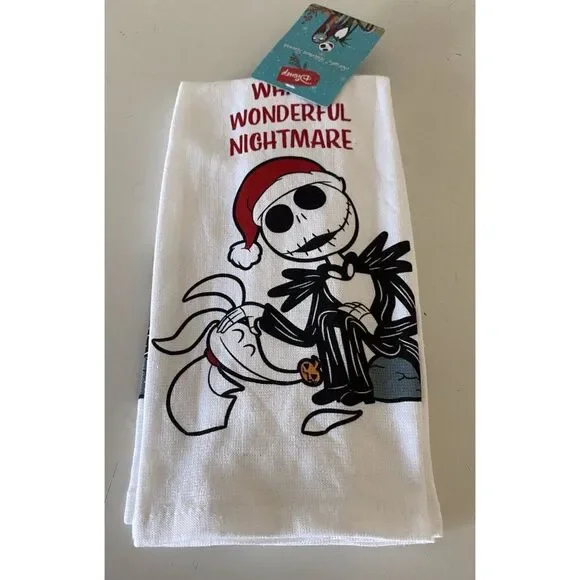2 Pack‎ Disney Jack Skellington Zero Nightmare Before Christmas Kitchen Towels