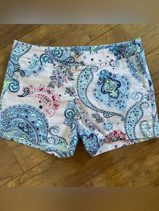 Vintage Express Pink Paisley Bold Pastel Shorts-Size 4