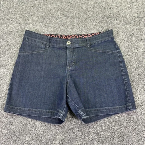 Lee Shorts Womens 12 Blue Denim Sinfully Soft Chino Stretch Casual Summer