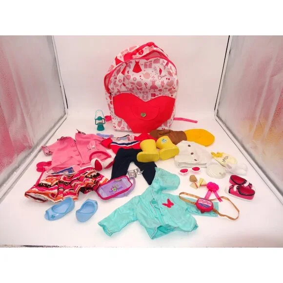 Our Generation‎ Doll Clothing for 18 inch Doll 18 plus Pieces Backpack Rainboot
