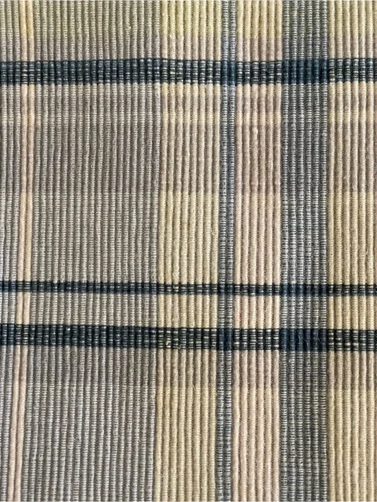 Four Plaid Woven Placemat Set - Blue, White & Green 14 x 20
