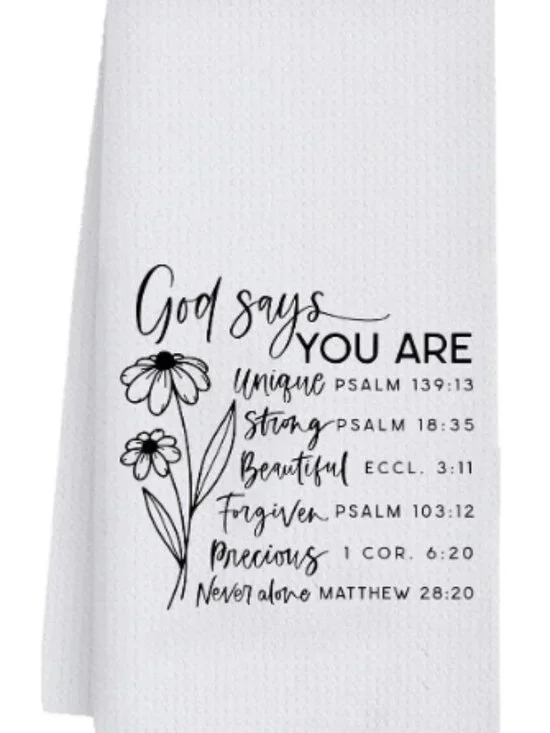 Christian Waffle Dish Towel