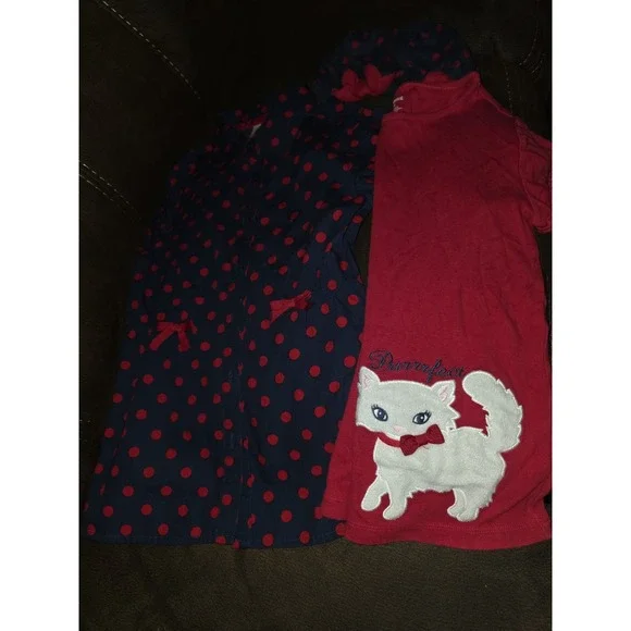 Gymboree homecoming kitty tops size 12 hat 8 and up