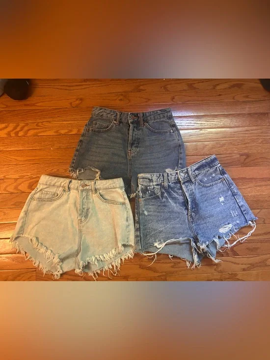 Set of 3 Wild Fable Denim Shorts - Light & Medium Blue