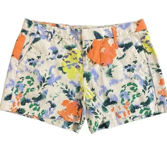 Gap size 2 floral shorts orange flowers