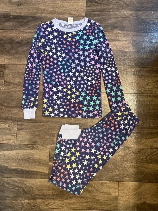 Kids Star-Print Long Sleeve Pajama Set - Multicolor